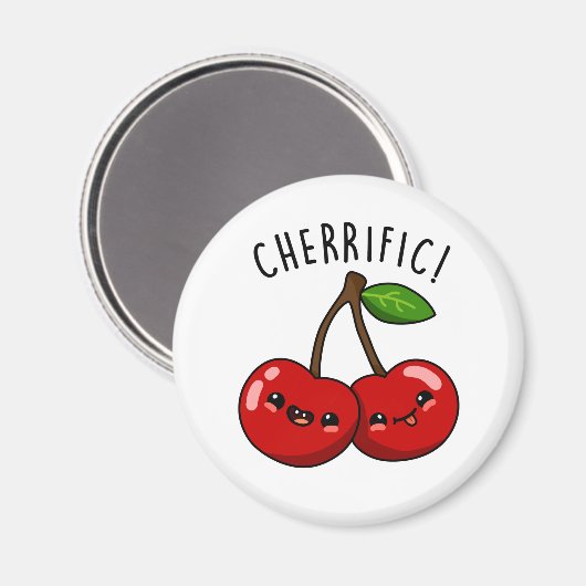 Cherrific Grappig Rood Cherry Pun Magneet (Voorkant / Achterkant)