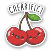 Cherrific Grappig Rood Cherry Pun Sticker (Voorkant)