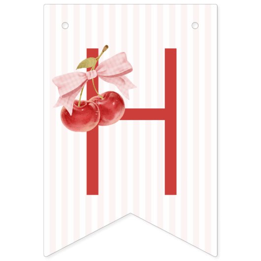 Cherry 1st Birthday Party Banner (Tweede vlag)
