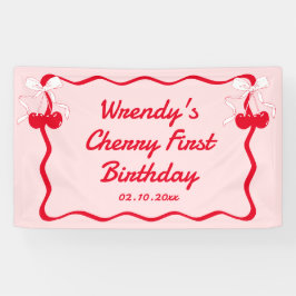 Cherry 1st Birthday Party Welkom Spandoek