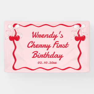 Cherry 1st Birthday Party Welkom Spandoek