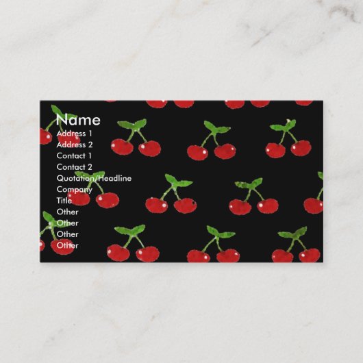 Cherry 2 visitekaartje (Voorkant)