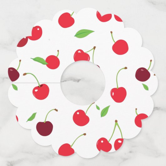 Cherry 4 wijnglaslabel (Voorkant)