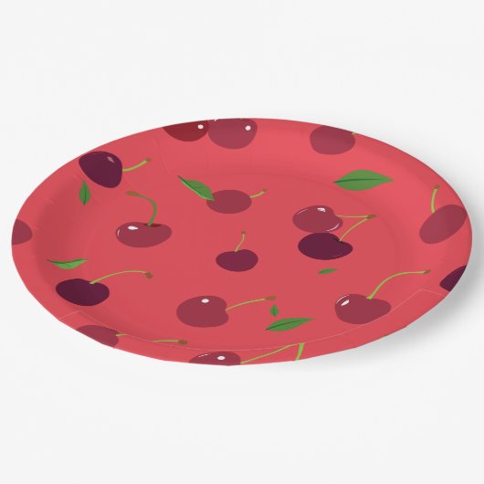 Cherry 5 papieren bordje (Gekanteld)