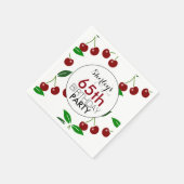 Cherry 65th Birthday Party Paper napkins Servet (Hoek)
