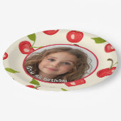 Cherry Aangepaste foto en naam Papier Bord (Gekanteld)