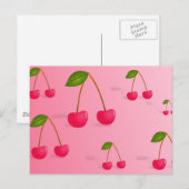 Cherry-achtergrond Briefkaart (Voorkant / Achterkant)