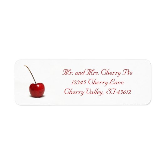 Cherry Address Label (Voorkant)
