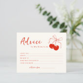 Cherry Advice Kaart Vrijgezellenfeest (Staand voorkant)