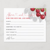 Cherry Advies en Wensen Vrijgezellenfeest Kaart (Voorkant)