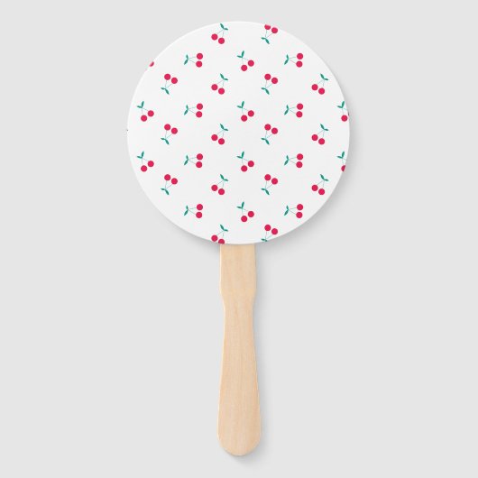 Cherry Aesthetic Cherries Pattern White Wedding Handwaaier (Voorkant)