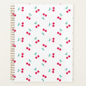 Cherry Aesthetics Cherry Pattern White Planner (Voorkant)