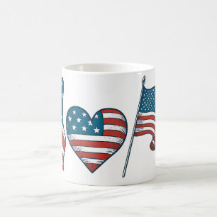 Cherry American Flag Coquette op 4 juli Koffiemok