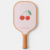 Cherry and Bow Licht Roze Pickleball Paddle (Achterkant)