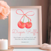 Cherry and Pink Ribbon Luier Raffle Poster
