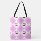 Cherry and rose tote bag (Voorkant)