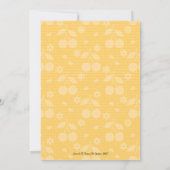 Cherry Apron Bridal Shower Invitation Yellow en R Kaart (Achterkant)