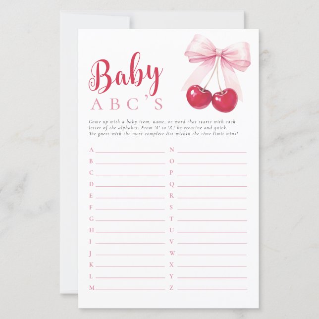 Cherry Baby ABC's Spel (Voorkant)