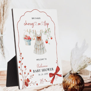 Cherry Baby Meisje Douche Welkomstbord – Coquette Fotoplaat