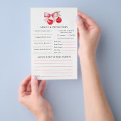 Cherry Baby shower Advies & voorspellingen Kaart (Hand)