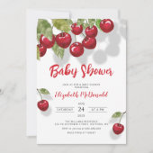 Cherry Baby shower | Berry Sweet Baby groen Kaart (Voorkant)