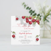 Cherry Baby shower | Berry Sweet Baby Kaart (Staand voorkant)