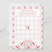 Cherry Baby shower Bingo Game Kaart (Voorkant)