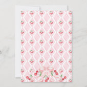 Cherry Baby shower Bingo Game Kaart (Achterkant)