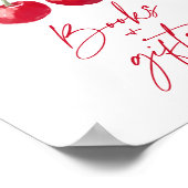 Cherry Baby shower Boeken en Geschenken Teken Poster (Hoek)
