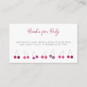 Cherry Baby shower Book Request Informatiekaartje (Voorkant)