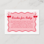 Cherry Baby shower Book Request Informatiekaartje (Voorkant)
