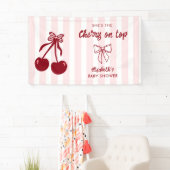 Cherry Baby Shower Cherry on Top Coquette Bows Spandoek (Insitu)