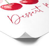 Cherry Baby shower Dessert Bar Sign Poster (Hoek)