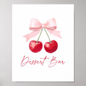 Cherry Baby shower Dessert Bar Sign Poster (Voorkant)
