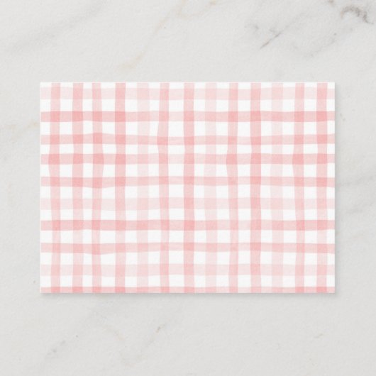 Cherry Baby shower Display Shower Informatiekaartje (Achterkant)