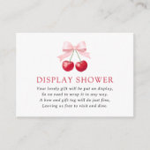 Cherry Baby shower Display Shower Informatiekaartje (Voorkant)