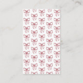 Cherry Baby Shower Gift Registry QR Code Sweet Bow Informatiekaartje (Achterkant)