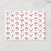 Cherry Baby Shower Gift Registry QR Code Sweet Bow Informatiekaartje (Achterkant)