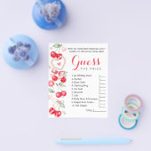 Cherry Baby shower Guess het prijsspel Flyer (Enkel)