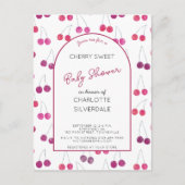 Cherry Baby shower Invitation Briefkaart (Voorkant)