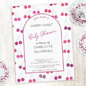 Cherry Baby shower Invitation Briefkaart