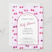 Cherry Baby shower Invitation Kaart (Voorkant)