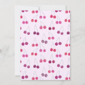 Cherry Baby shower Invitation Kaart (Achterkant)