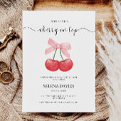Cherry Baby shower Invitation, Kaart