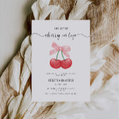 Cherry Baby shower Invitation, Kaart