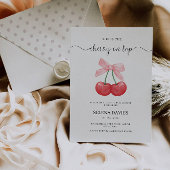 Cherry Baby shower Invitation, Kaart