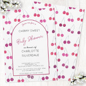 Cherry Baby shower Invitation Kaart