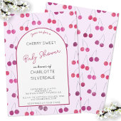 Cherry Baby shower Invitation Kaart