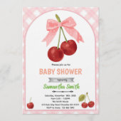Cherry baby shower invitation   kaart (Voorkant)