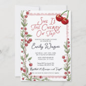 Cherry Baby Shower Invitation Kaart (Voorkant)